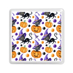 Halloween Cat Pattern Memory Card Reader (square) by designsbymallika