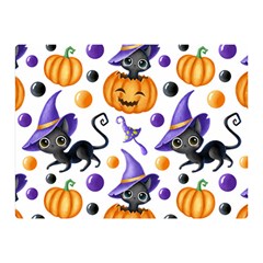 Halloween Cat Pattern Double Sided Flano Blanket (mini)  by designsbymallika