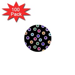 Eye Halloween Pattern 1  Mini Magnets (100 Pack)  by designsbymallika