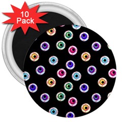 Eye Halloween Pattern 3  Magnets (10 Pack)  by designsbymallika