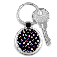 Eye Halloween Pattern Key Chain (round) by designsbymallika