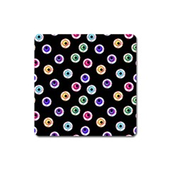 Eye Halloween Pattern Square Magnet by designsbymallika