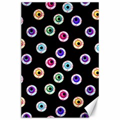 Eye Halloween Pattern Canvas 24  X 36  by designsbymallika