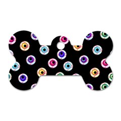 Eye Halloween Pattern Dog Tag Bone (one Side) by designsbymallika