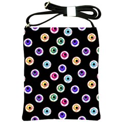 Eye Halloween Pattern Shoulder Sling Bag by designsbymallika