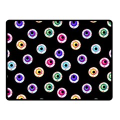 Eye Halloween Pattern Double Sided Fleece Blanket (small)  by designsbymallika