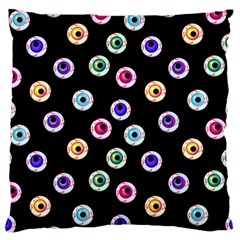 Eye Halloween Pattern Large Flano Cushion Case (two Sides) by designsbymallika