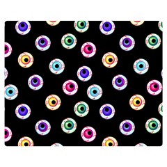 Eye Halloween Pattern Double Sided Flano Blanket (medium)  by designsbymallika