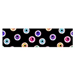 Eye Halloween Pattern Oblong Satin Scarf (16  X 60 ) by designsbymallika