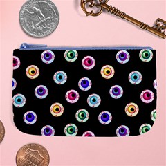 Eye Halloween Pattern Large Coin Purse by designsbymallika