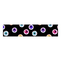 Eye Halloween Pattern Velvet Scrunchie by designsbymallika