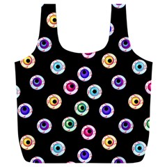 Eye Halloween Pattern Full Print Recycle Bag (xxl) by designsbymallika