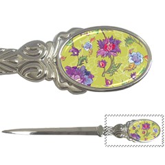 Blue Purple Floral Pattern Letter Opener by designsbymallika