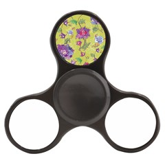 Blue Purple Floral Pattern Finger Spinner by designsbymallika