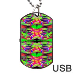 Lb Dino Dog Tag Usb Flash (two Sides) by Thespacecampers