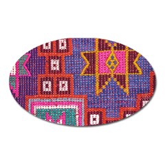 Abstrac-carpet Oval Magnet by nate14shop