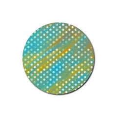 Abstract-polkadot 01 Rubber Round Coaster (4 Pack) by nate14shop