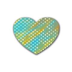 Abstract-polkadot 01 Rubber Coaster (heart) by nate14shop