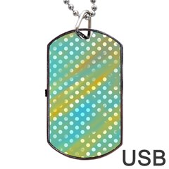 Abstract-polkadot 01 Dog Tag Usb Flash (one Side) by nate14shop