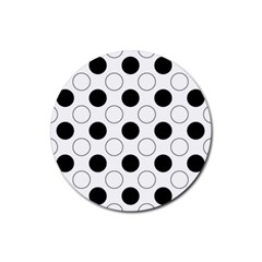 Abstract-polkadot 03 Rubber Round Coaster (4 Pack) by nate14shop