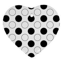 Abstract-polkadot 03 Heart Ornament (two Sides) by nate14shop