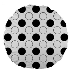 Abstract-polkadot 03 Large 18  Premium Round Cushions