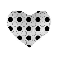 Abstract-polkadot 03 Standard 16  Premium Heart Shape Cushions