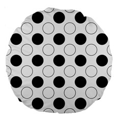 Abstract-polkadot 03 Large 18  Premium Flano Round Cushions