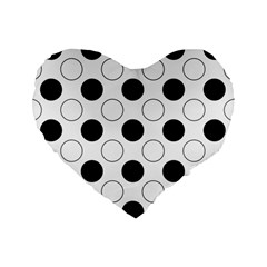 Abstract-polkadot 03 Standard 16  Premium Flano Heart Shape Cushions