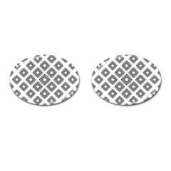 Abstract-box-white Cufflinks (oval) by nate14shop