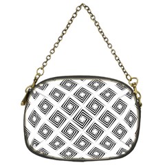 Abstract-box-white Chain Purse (one Side) by nate14shop