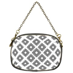 Abstract-box-white Chain Purse (two Sides) by nate14shop