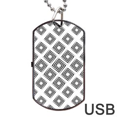 Abstract-box-white Dog Tag Usb Flash (two Sides)