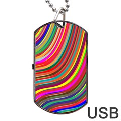 Abstract-calorfull Dog Tag Usb Flash (two Sides)