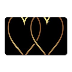 A-heart-black-gold Magnet (rectangular) by nate14shop