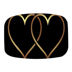 A-heart-black-gold Mini Square Pill Box