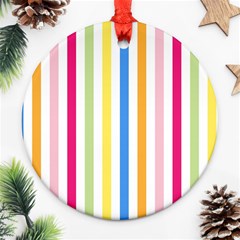 Stripes-lines-calorfull Ornament (round) by nate14shop