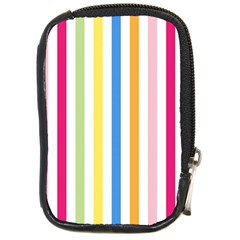 Stripes-lines-calorfull Compact Camera Leather Case by nate14shop