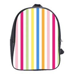 Stripes-lines-calorfull School Bag (large)