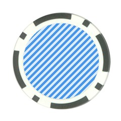 Stripes-lines Blue Poker Chip Card Guard by nate14shop