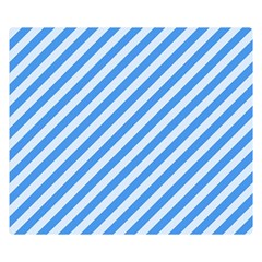 Stripes-lines Blue Double Sided Flano Blanket (small)  by nate14shop