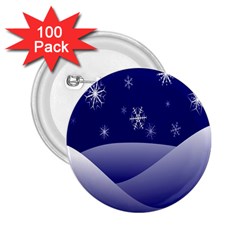 Snowflakes 2 25  Buttons (100 Pack) 