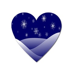 Snowflakes Heart Magnet by nate14shop