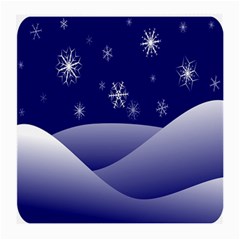 Snowflakes Medium Glasses Cloth (2 Sides) by nate14shop