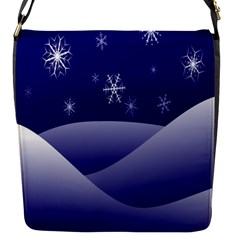 Snowflakes Flap Closure Messenger Bag (s)