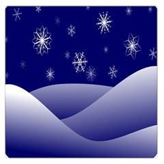 Snowflakes Square Satin Scarf (36  X 36 ) by nate14shop