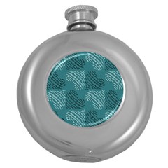 Seamless-pattern Round Hip Flask (5 Oz) by nate14shop