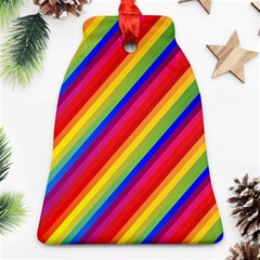 Rainbow-lines Bell Ornament (two Sides)