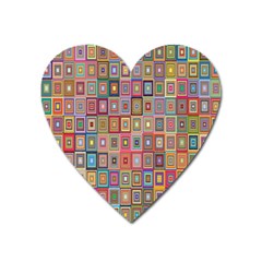 Retro Heart Magnet by nate14shop