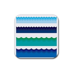 Water-border Rubber Coaster (square) by nate14shop